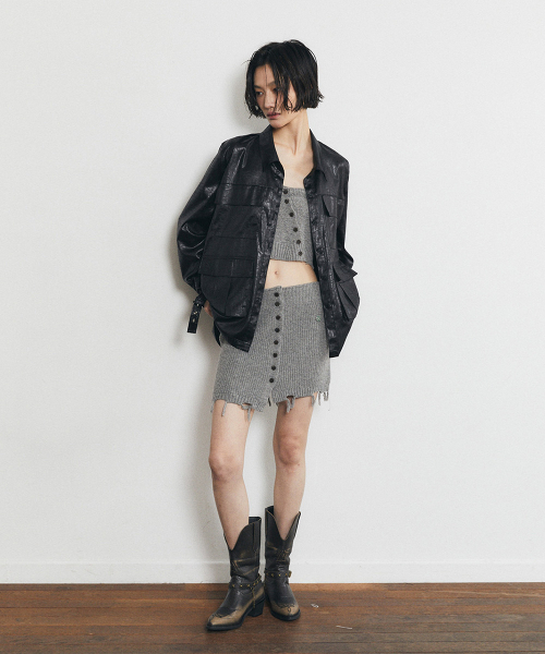 HALF DEVIL US(ハーフデビルアス)の「オーバーサイズカーゴシャツ_ブラック(シャツ/ブラウス・レディース・その他・LARGE/MEDIUM)」の6枚目の写真