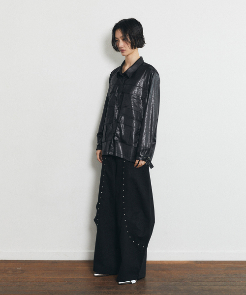 HALF DEVIL US(ハーフデビルアス)の「オーバーサイズカーゴシャツ_ブラック(シャツ/ブラウス・レディース・その他・LARGE/MEDIUM)」の9枚目の写真