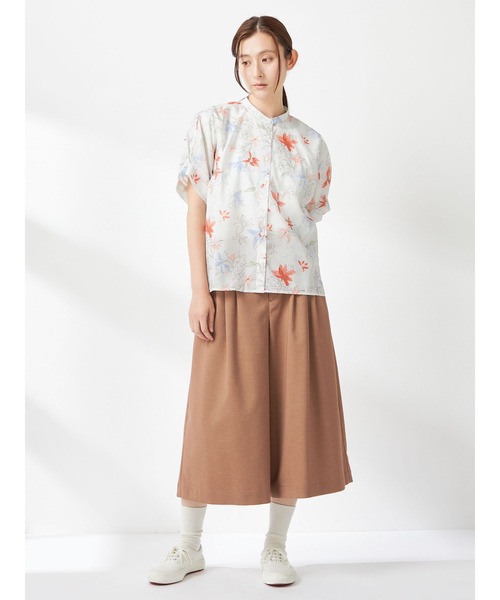 McGREGOR(マックレガー)の「花柄シアープリントシャツ(シャツ/ブラウス・レディース・ライトイエロー/ブラウン系その他2・M)」の5枚目の写真