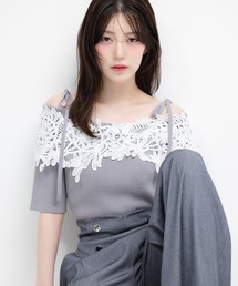 POLO BCSコラボ】ブークレヤーンハーフスリーブコンパクトニット