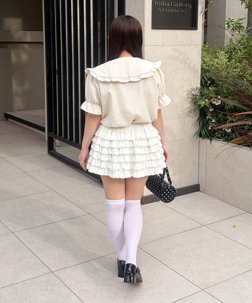 frunco（フランコ）の「【ZOZOTOWN限定】襟付きフリルリボン半袖ブラウス（シャツ/ブラウス・レディース・アイボリー/ホワイト・FREE）」の22枚目の写真