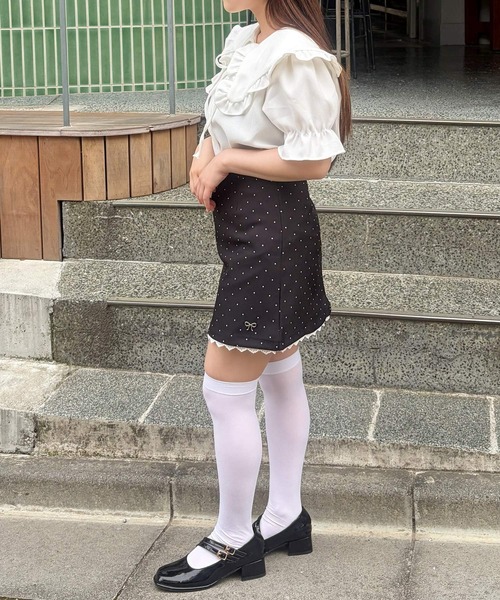 frunco（フランコ）の「【ZOZOTOWN限定】襟付きフリルリボン半袖ブラウス（シャツ/ブラウス・レディース・アイボリー/ホワイト・FREE）」の11枚目の写真