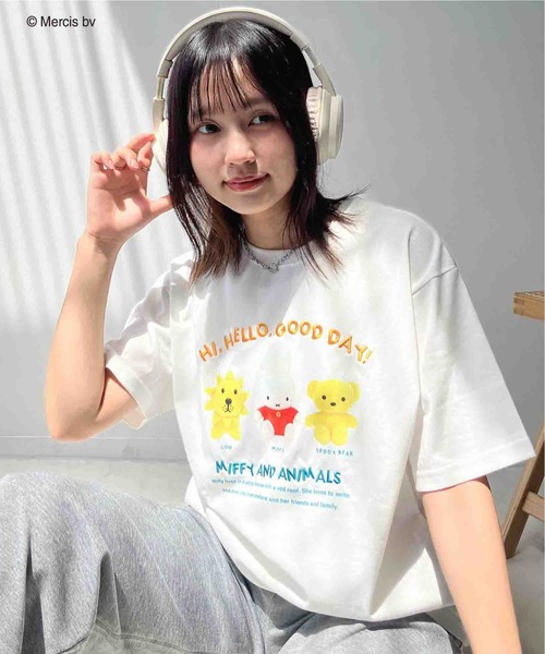 AS KNOW AS plus（アズノゥアズプラス）の「〇 miffy アソート半袖Ｔシャツ 【miffy（ミッフィー）】（Tシャツ/カットソー・レディース・ピンク/オフホワイト/チャコールグレー/オートミール・FREE）」の8枚目の写真