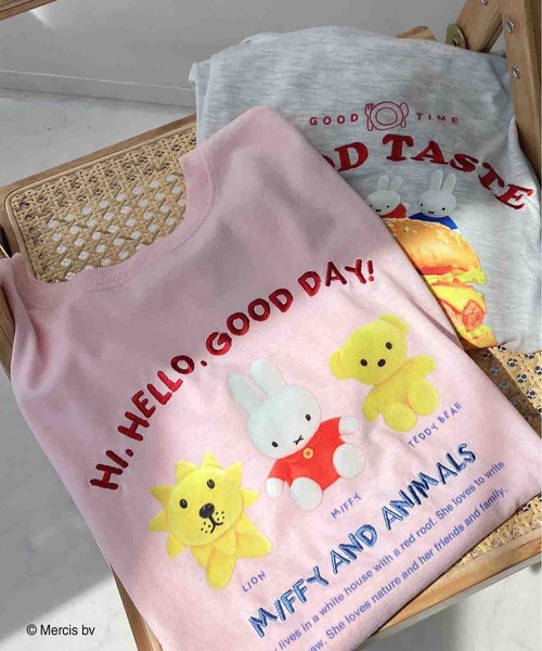 AS KNOW AS plus（アズノゥアズプラス）の「〇 miffy アソート半袖Ｔシャツ 【miffy（ミッフィー）】（Tシャツ/カットソー・レディース・ピンク/オフホワイト/チャコールグレー/オートミール・FREE）」の17枚目の写真