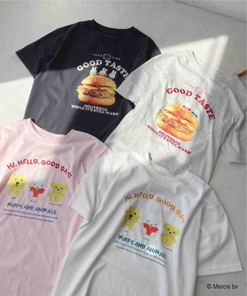 AS KNOW AS plus（アズノゥアズプラス）の「〇 miffy アソート半袖Ｔシャツ 【miffy（ミッフィー）】（Tシャツ/カットソー・レディース・ピンク/オフホワイト/チャコールグレー/オートミール・FREE）」の12枚目の写真