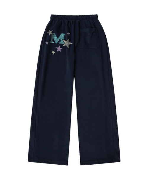 THEMORFHOUSE(ザモーフハウス)の「ピクセル M スター サイドタック ワイド スウェットパンツ ネイビー(スウェットパンツ・レディース・その他・MEDIUM/LARGE)」の5枚目の写真