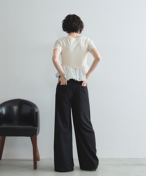 &. NOSTALGIA(アンドドットノスタルジア)の「ドットドッキングバルーン半袖プルオーバー(Tシャツ/カットソー・レディース・ブラック/キナリ・FREE)」の7枚目の写真