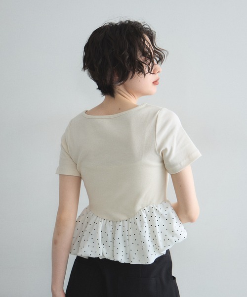 &. NOSTALGIA(アンドドットノスタルジア)の「ドットドッキングバルーン半袖プルオーバー(Tシャツ/カットソー・レディース・ブラック/キナリ・FREE)」の11枚目の写真