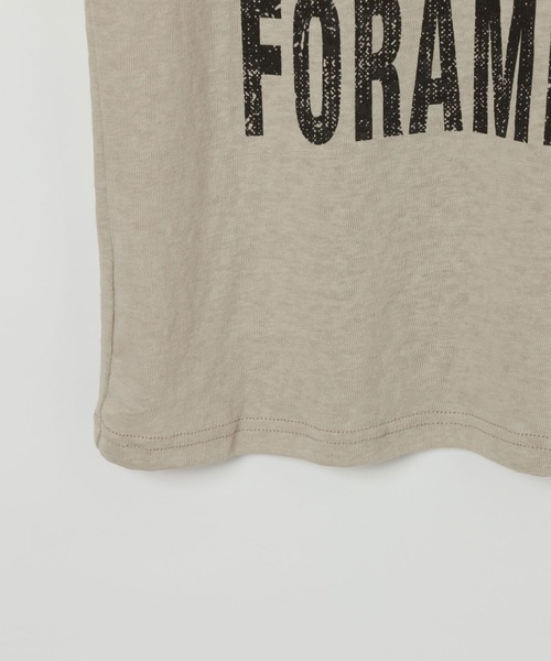 LAND MUSEUM（ランドミュージアム）の「LAND MUSEUM／ロゴプリントヘンリーT（Tシャツ/カットソー・メンズ・ベージュ/ブラック・MEDIUM/LARGE）」の6枚目の写真