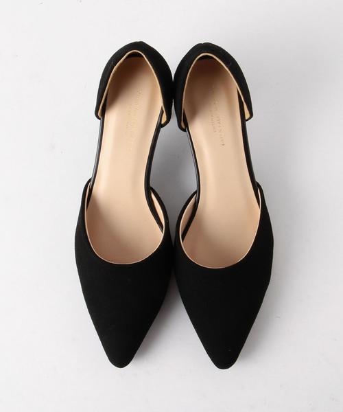 green label relaxing（グリーンレーベルリラクシング）の「CR サイドオープンチャンキーヒールパンプス◆（パンプス・レディース・ブラック/ベージュ/ライトグレー・S(22.5)/L(24.5)/M(23.5)）」の4枚目の写真