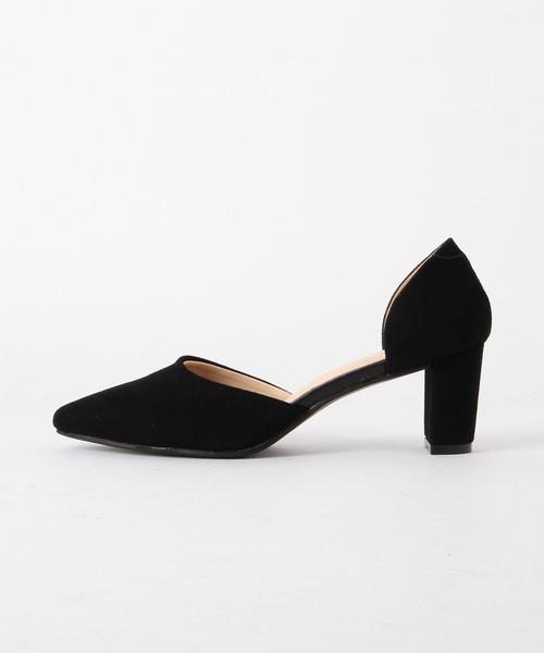 green label relaxing（グリーンレーベルリラクシング）の「CR サイドオープンチャンキーヒールパンプス◆（パンプス・レディース・ブラック/ベージュ/ライトグレー・S(22.5)/L(24.5)/M(23.5)）」の5枚目の写真