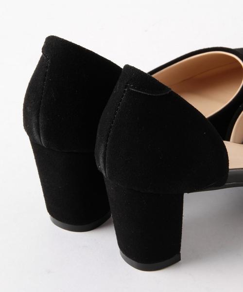 green label relaxing（グリーンレーベルリラクシング）の「CR サイドオープンチャンキーヒールパンプス◆（パンプス・レディース・ブラック/ベージュ/ライトグレー・S(22.5)/L(24.5)/M(23.5)）」の9枚目の写真