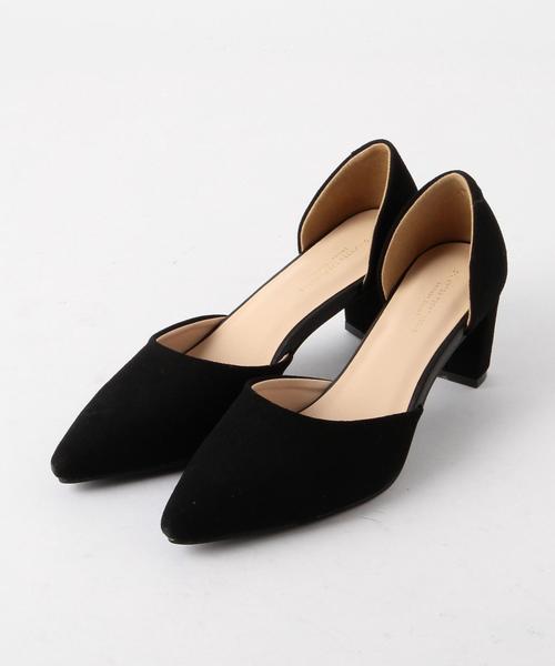 green label relaxing（グリーンレーベルリラクシング）の「CR サイドオープンチャンキーヒールパンプス◆（パンプス・レディース・ブラック/ベージュ/ライトグレー・S(22.5)/L(24.5)/M(23.5)）」の10枚目の写真