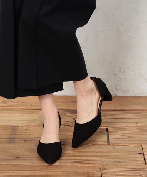 green label relaxing（グリーンレーベルリラクシング）の「CR サイドオープンチャンキーヒールパンプス◆（パンプス・レディース・ブラック/ベージュ/ライトグレー・S(22.5)/L(24.5)/M(23.5)）」の11枚目の写真