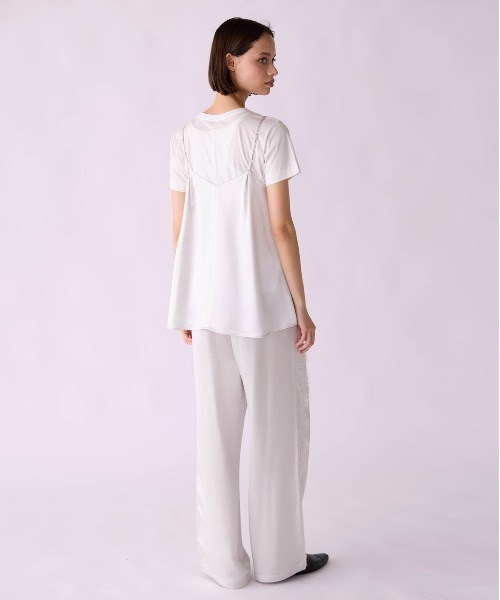 Marilyn Moon(マリリンムーン)の「eyelash lace satin drawstring pants(その他パンツ・レディース・オフホワイト/スミクロ・FREE)」の7枚目の写真