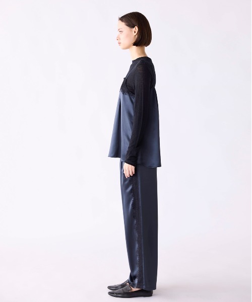 Marilyn Moon(マリリンムーン)の「eyelash lace satin drawstring pants(その他パンツ・レディース・オフホワイト/スミクロ・FREE)」の11枚目の写真