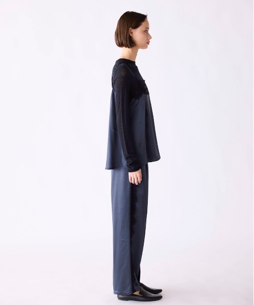 Marilyn Moon(マリリンムーン)の「eyelash lace satin drawstring pants(その他パンツ・レディース・オフホワイト/スミクロ・FREE)」の12枚目の写真