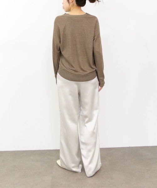 Marilyn Moon(マリリンムーン)の「eyelash lace satin drawstring pants(その他パンツ・レディース・オフホワイト/スミクロ・FREE)」の17枚目の写真