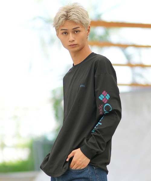 Columbia(コロンビア)の「【ムラサキスポーツ別注】columbia/コロンビア ロンT PG2120(Tシャツ/カットソー・メンズ・ブラック/ホワイト/グレイッシュベージュ・S/L/M/XL)」の1枚目の写真