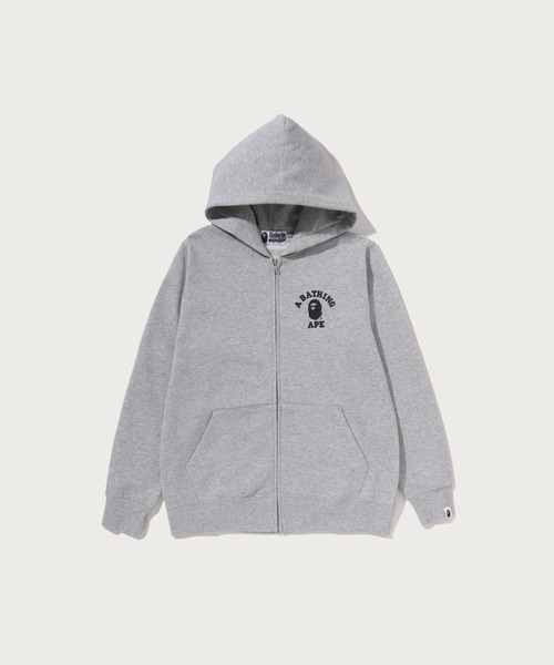 A BATHING APE(アベイシングエイプ)の「BIG COLLEGE ZIP HOODIE(パーカー・キッズ・グレー・150)」の1枚目の写真