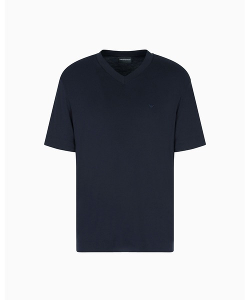 EMPORIO ARMANI(エンポリオアルマーニ)の「【エンポリオ アルマーニ】Vネック Tシャツ モダールジャージー マイクロイーグル刺繍(Tシャツ/カットソー・メンズ・ネイビー・MEDIUM/SMALL/X-LARGE/X-SMALL/XX-LARGE)」の5枚目の写真