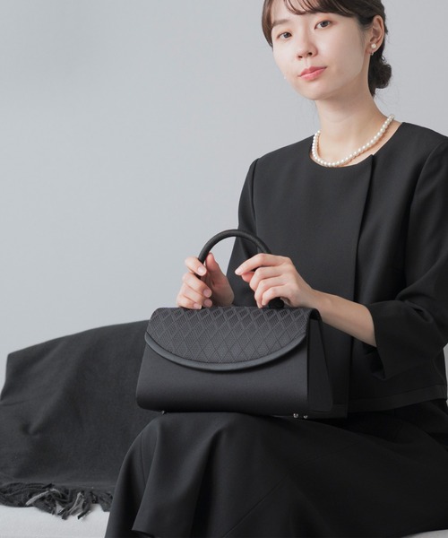 NEUTRAL POSITION(ニュートラルポジション)の「【博多織】 ダイヤ柄 フォーマルバッグ(ハンドバッグ・レディース・ブラック・FREE)」の8枚目の写真