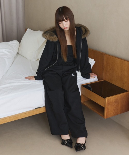 haek(ハク)の「curve sweat pants/カーブスウェットパンツ(スウェットパンツ・レディース・グレー/ブラック・MEDIUM/SMALL)」の8枚目の写真