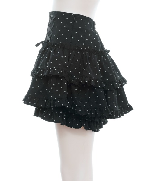Secret Honey(シークレットハニー)の「サイドレースアップティアードスカパン(スカート・レディース・ブラック/ブラック系その他・MEDIUM)」の5枚目の写真