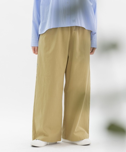 nop de nod(ノップドゥノッド)の「チノクロス・デニムワイドパンツ(その他パンツ・レディース・ドット/インディゴブルー/ベージュ・3)」の2枚目の写真