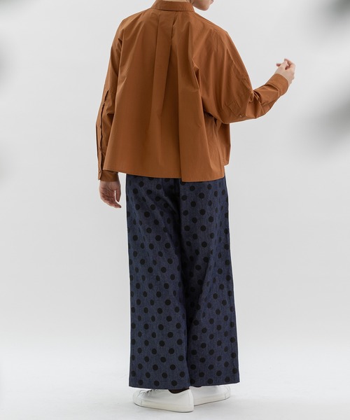 nop de nod(ノップドゥノッド)の「チノクロス・デニムワイドパンツ(その他パンツ・レディース・ドット/インディゴブルー/ベージュ・3)」の6枚目の写真