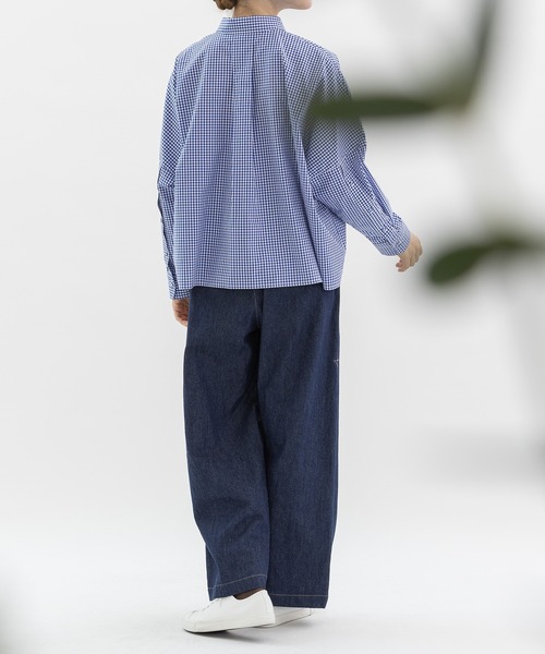 nop de nod(ノップドゥノッド)の「チノクロス・デニムワイドパンツ(その他パンツ・レディース・ドット/インディゴブルー/ベージュ・3)」の12枚目の写真