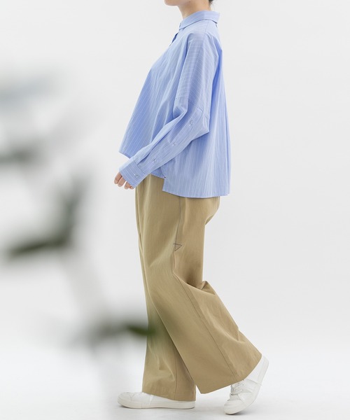 nop de nod(ノップドゥノッド)の「チノクロス・デニムワイドパンツ(その他パンツ・レディース・ドット/インディゴブルー/ベージュ・3)」の18枚目の写真