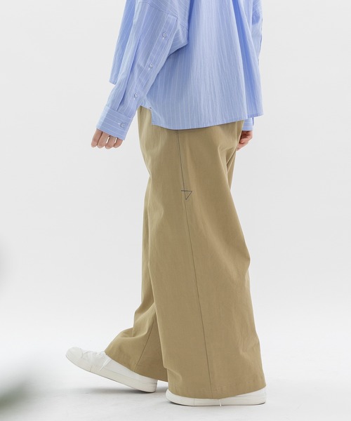 nop de nod(ノップドゥノッド)の「チノクロス・デニムワイドパンツ(その他パンツ・レディース・ドット/インディゴブルー/ベージュ・3)」の21枚目の写真