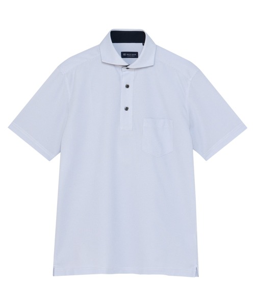 TOKYO SHIRTS(トウキョウシャツ)の「ビズポロ ポロシャツ コンフォートドライ 半袖 メンズ(ポロシャツ・メンズ・ブルー・S/M/L/LL/XL)」の1枚目の写真