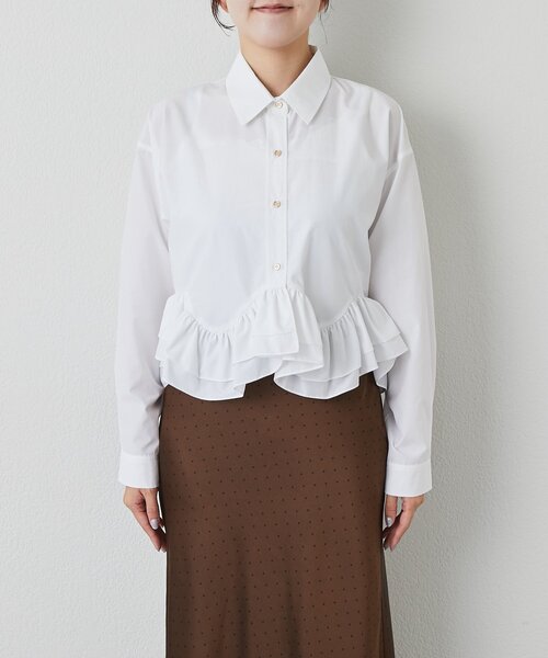 La boutique BonBon(ラブティックボンボン)の「ランダムペプラムシャツ(シャツ/ブラウス・レディース・サックスブルー/ネイビー/ホワイト/バイオレット・FREE)」の12枚目の写真