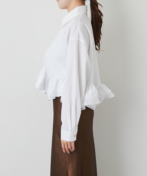 La boutique BonBon(ラブティックボンボン)の「ランダムペプラムシャツ(シャツ/ブラウス・レディース・サックスブルー/ネイビー/ホワイト/バイオレット・FREE)」の13枚目の写真