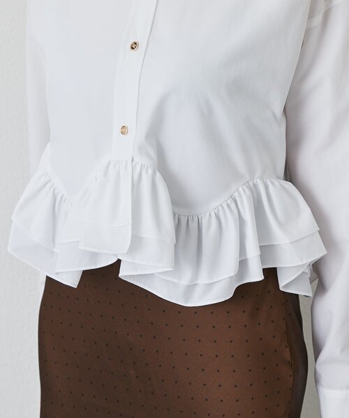La boutique BonBon(ラブティックボンボン)の「ランダムペプラムシャツ(シャツ/ブラウス・レディース・サックスブルー/ネイビー/ホワイト/バイオレット・FREE)」の17枚目の写真