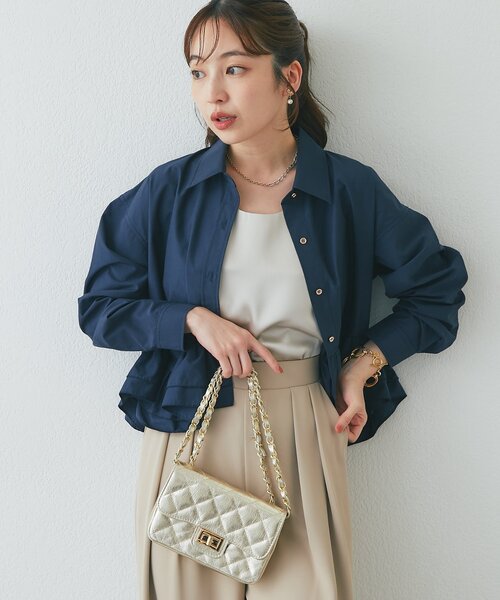 La boutique BonBon(ラブティックボンボン)の「ランダムペプラムシャツ(シャツ/ブラウス・レディース・サックスブルー/ネイビー/ホワイト/バイオレット・FREE)」の21枚目の写真