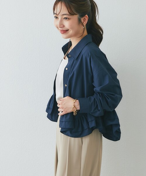 La boutique BonBon(ラブティックボンボン)の「ランダムペプラムシャツ(シャツ/ブラウス・レディース・サックスブルー/ネイビー/ホワイト/バイオレット・FREE)」の22枚目の写真