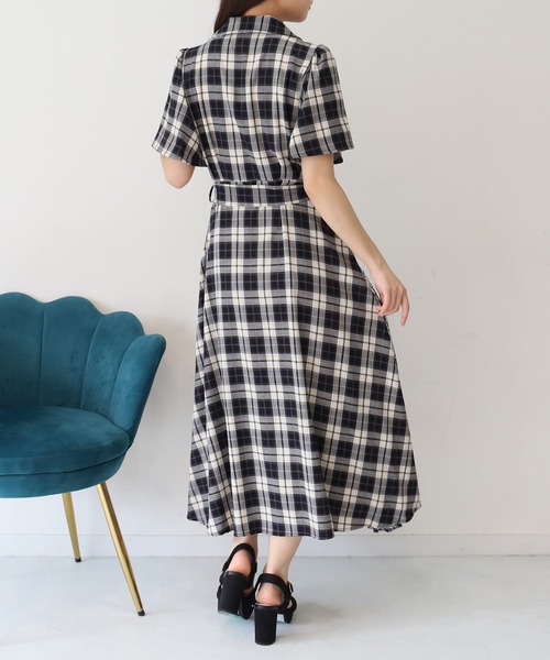 ASTORIA ODIER（アストリアオディール）の「チェックサイドレースワンピース（ワンピース・レディース・ブラウン/ブラック・LARGE/MEDIUM）」の12枚目の写真