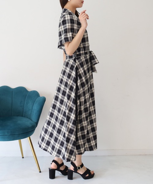 ASTORIA ODIER（アストリアオディール）の「チェックサイドレースワンピース（ワンピース・レディース・ブラウン/ブラック・LARGE/MEDIUM）」の13枚目の写真