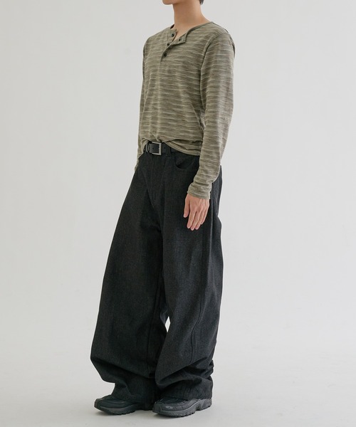 EPNK(イーピーエヌケー)の「Recycle rijid denim / リサイクルリジットデニム(デニムパンツ・メンズ・インディゴブルー/ブラック・SMALL/MEDIUM/LARGE)」の7枚目の写真
