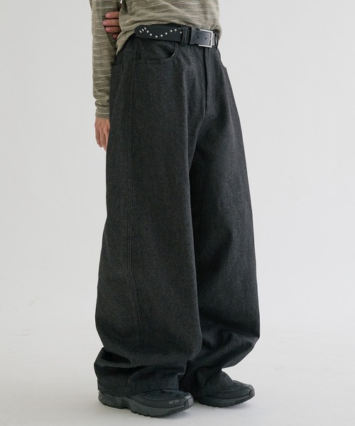 EPNK(イーピーエヌケー)の「Recycle rijid denim / リサイクルリジットデニム(デニムパンツ・メンズ・インディゴブルー/ブラック・SMALL/MEDIUM/LARGE)」の4枚目の写真
