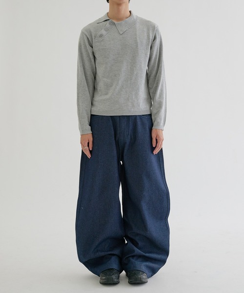 EPNK(イーピーエヌケー)の「Recycle rijid denim / リサイクルリジットデニム(デニムパンツ・メンズ・インディゴブルー/ブラック・SMALL/MEDIUM/LARGE)」の12枚目の写真