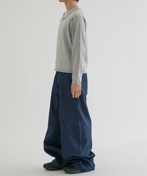 EPNK(イーピーエヌケー)の「Recycle rijid denim / リサイクルリジットデニム(デニムパンツ・メンズ・インディゴブルー/ブラック・SMALL/MEDIUM/LARGE)」の13枚目の写真