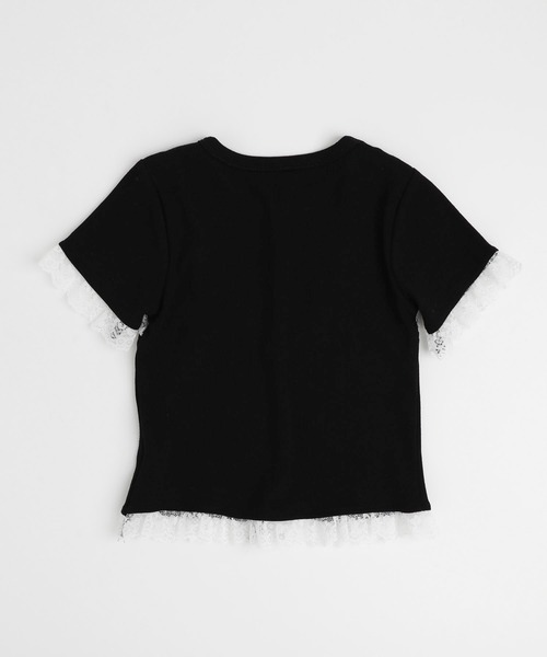URBAN CHERRY(アーバンチェリー)の「レースアップキャミドッキングトップス(キャミソール・キッズ・ホワイト/ブラック・130cm/140cm/150cm/110cm/120cm)」の14枚目の写真