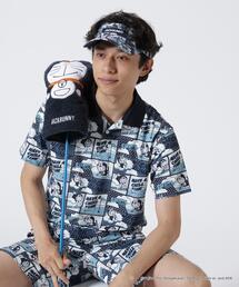 Jack Bunny!!（ジャックバニー）の「【Jack Bunny!!】【ドラえもん】フルダルライトカノコ総柄半袖ポロシャツ（ポロシャツ）」
