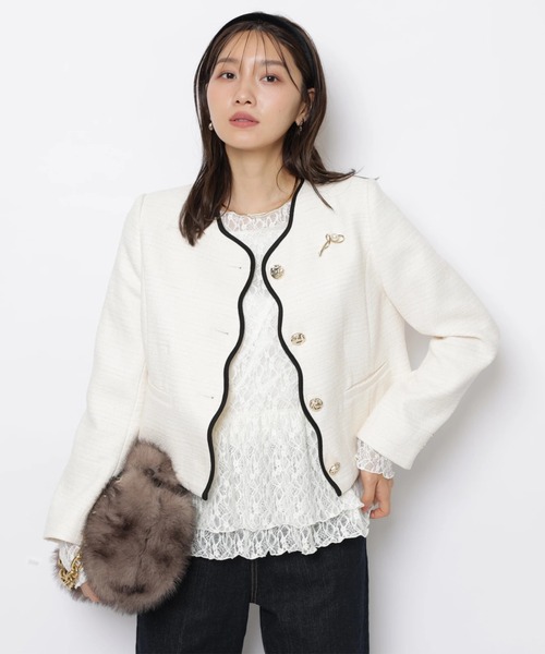 JUSGLITTY(ジャスグリッティー)の「レースペプラムロンT(Tシャツ/カットソー・レディース・ブラック/オフホワイト・2/1)」の18枚目の写真