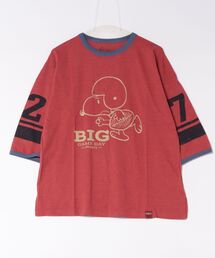 CUBE SUGAR | CUBE SUGAR/キューブシュガー 32/-スラブ天竺 PEANUTSライン入り7分袖PO(Tシャツ/カットソー)
