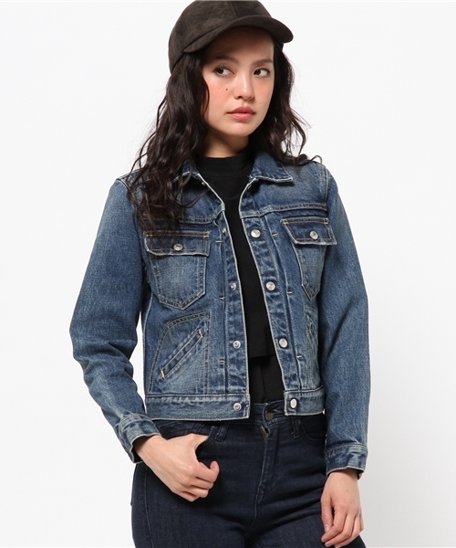 SLY(スライ)の「CENTLE DENIM JK-B(デニムジャケット・レディース・ブルー・1/2)」の1枚目の写真